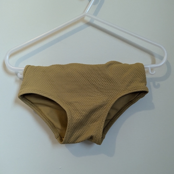 H&M baby 2 piece swimsuit frill collar high waist mustard yellow 18 months - 2T - Picture 4 of 6